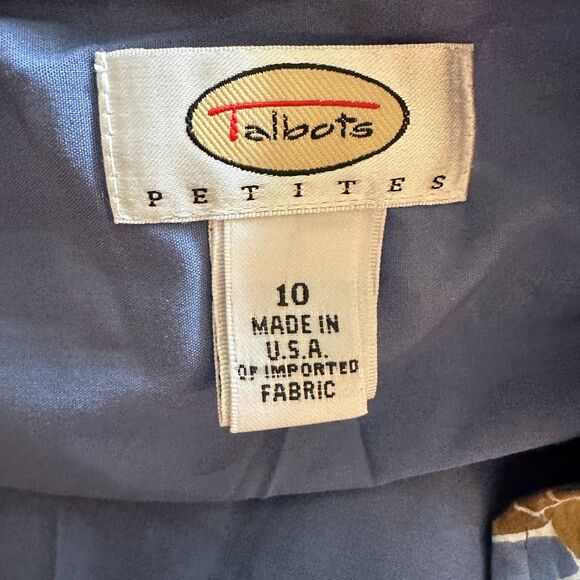 Talbots Vintage Petites Geometric Pattern A-Line Cotton Short Skirt Size 14P - Picture 6 of 8